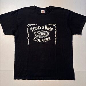 Vtg Best Country K102 Radio Station Music Promo Jack Daniel’s 90s T-Shirt XL